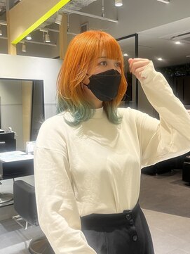 エイトヘアー(8 HAIR) オレンジ×ミント