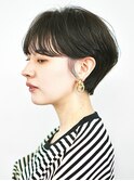 丸みショート・ボブ/丸顔/前髪あり/絶壁解消/20代/30代/長め