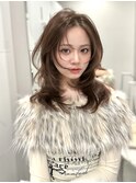 ミニウルフレイヤーカット顔周り前髪韓国ミディアムロング/池袋