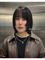 ゼスト 八王子店(ZEST) ミディアムレイヤー/顔まわりレイヤー<ほのか>