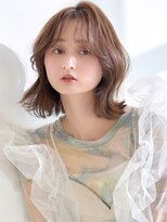 オーバーヘアー 倉敷店(over hair)&nbsp;【La fith】ヘーゼルブラウンカラー×ふんわりくびれボブ