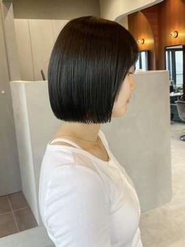 ロンド ボーイ 表参道(Lond BOY) くびれヘア顔周り韓国ボブレイヤーカット黒髪前髪表参道原宿