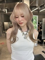 ペレ アネックス 大阪梅田茶屋町店(PELE ANNEX)&nbsp;ホワイトグレージュ/デジタルパーマ/フェザー/梅田