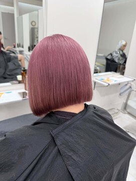 ワンズクロエ 原宿店(ONE's Chloe) くびれヘアアプリコットオレンジハイライトカラーくすみベージュ