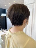 福山人気スッキリショートヘア艶ダメージレスアッシュブラウン