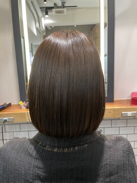 【髪質改善】ミニボブグレージュカラー30代