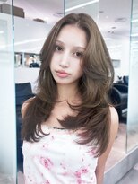 アルバム 渋谷パルコ(ALBUM)&nbsp;韓国ヘアロング顔周りレイヤーオリーブベージュ_F31161