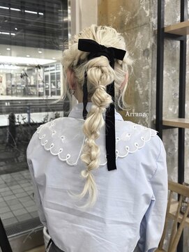 エレン 向ヶ丘遊園 登戸(ELEN) 金髪アレンジ/編み下ろし/ヘアセット/アレンジ/nanami/登戸