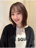 ボブ　レイヤーボブ　フェイスレイヤー　透明感カラー