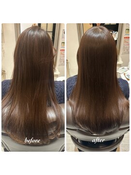 コルテ 倉敷西阿知店(CoRte.) レイヤーカット/ミルクティーベージュ/美髪矯正/艶髪ロング/小顔