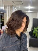 メンズカット/ブリーチ/ニュアンスパーマ/メンズハイライト/眉毛
