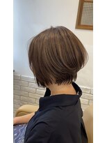 ミルク(MILK) ショートボブ×くびれショート×白髪染め×髪質改善