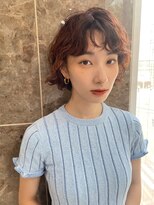 ハニーシブヤ(HONEY shibuya)&nbsp;ショートボブパーマ/大人ショートヘア/ミルクベージュ1