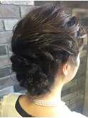 大人な☆編み込みシニヨンダウンスタイル