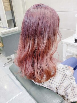 デイズ(days) ピンクベージュグラデーションカラーブリーチWカラー DAYS