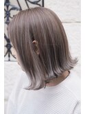 外ハネ/ロブ/ハイライト/3D/グレージュ