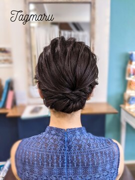 タグマル ショートアレンジ☆シンプルなシニヨン☆