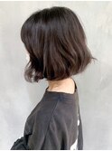 ゆる巻きボブ_ホワイトアッシュエアリーミディ_ba321472