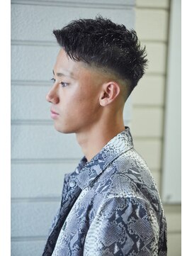 クレスト 近江八幡店(CREST) マッシュツーブロックメンズパーママッシュウルフメンズカット