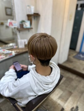 リッカヘアー(Ricca hair) 20代30代ナチュラル束感ショート爽やかアッシュブラウンマッシュ