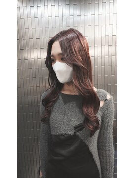 ボアップ 松山店(boappu) #プルエクステ#ボルドーカラー#韓国ヘア#ロングヘア