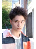 ヘアカタログの表紙になった 男らしいスパイキーショート