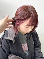 ミーナ バイ アーバン(Meena by urban.)&nbsp;【ANNEXハザマ】イヤリングカラーピンク×外ハネボブ