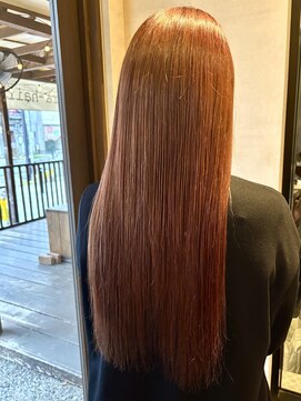 ココカラヘアー ニコ(cococara hair nico) 髪質改善/トリートメント/ピンク/顔まわりカット/ストレート