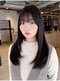 ロングおくれ毛美髪前髪カット顔周りレイヤー_ba548852