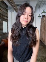 ヘアークラフト(Hair Craft)&nbsp;コテ巻き風パーマ×ロング大人かわいい/暗髪パーマ