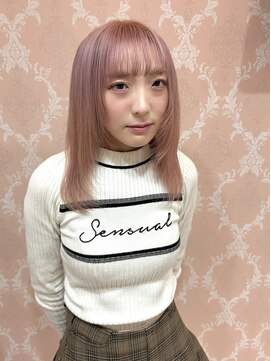 シュガー ヘアアンドネイル 仙台(SUGAR) 【ブリーチ2回～】ピンクベージュ♪