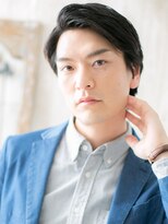 モッズヘアー メン 戸田公園店(mod's hair men)&nbsp;30代40代かき上げ七三分けブラック短髪スーツショートh戸田公園