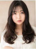 ダークアッシュ/ハッシュカット/レイヤーカット/ゆるふわ巻きe