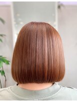 ヘアーフォーカス 【艶髪】ピンクベージュ×極上まとまりボブ