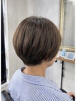 髪質改善Lino hair/縮毛矯正/白髪ぼかし/ハイライト/メンズカット【リノヘア】 丸みショートボブ/30代40代50代