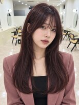 モト 船橋(moto)&nbsp;韓国アイドル艶髪ロングチェリーコーラ顔周りレイヤーカット船橋