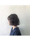 【Vicke渋谷】ヌーディーベージュ×シースルーボブ