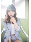 ノームコアセミロング×ハニーグレージュ