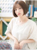 黒髪も◎シースルーバング艶カラー大人ボブc5戸頭20代30代40代