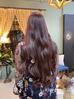 チャプター 問屋町(chapter)&nbsp;ブリーチなしピンクブラウンカラーレイヤーカットロング韓国ヘア