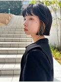 ［Ocean Hair&Life 水田］切りっぱなしボブ×イヤリングカラー