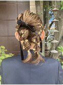 【金箔ヘアアレンジ】【ポニーアレンジ】