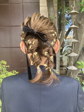 ソレイユ シンサカエ(SOLEIL SHINSAKAE) 【金箔ヘアアレンジ】【ポニーアレンジ】