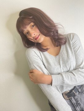 クプア 柏(kupua) エアリーロング/切りっぱなしボブ/ピンクブラウン/美髪[柏駅]