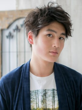 グルーミングサロン バーバー キャッスル 北浦和西口(Grooming salon Barber Castle) 無造作かき上げダークアッシュ社会人メンズショートX北浦和