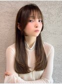 【五島巨幹】レイヤーカット/髪質改善/オリーブベージュ