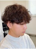 波巻きスパイラルパーマツイストパーマメンズマッシュパーマ