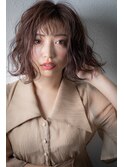 ミルクティーアッシュ大人美人外ハネボブパーマv戸頭30代40代