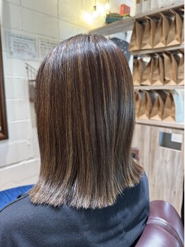 チアー ヘアリラクゼーション(cheer HAIRRELAXATION) ハイライト外ハネボブ