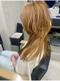 ロングウルフレイヤーカット　美由紀